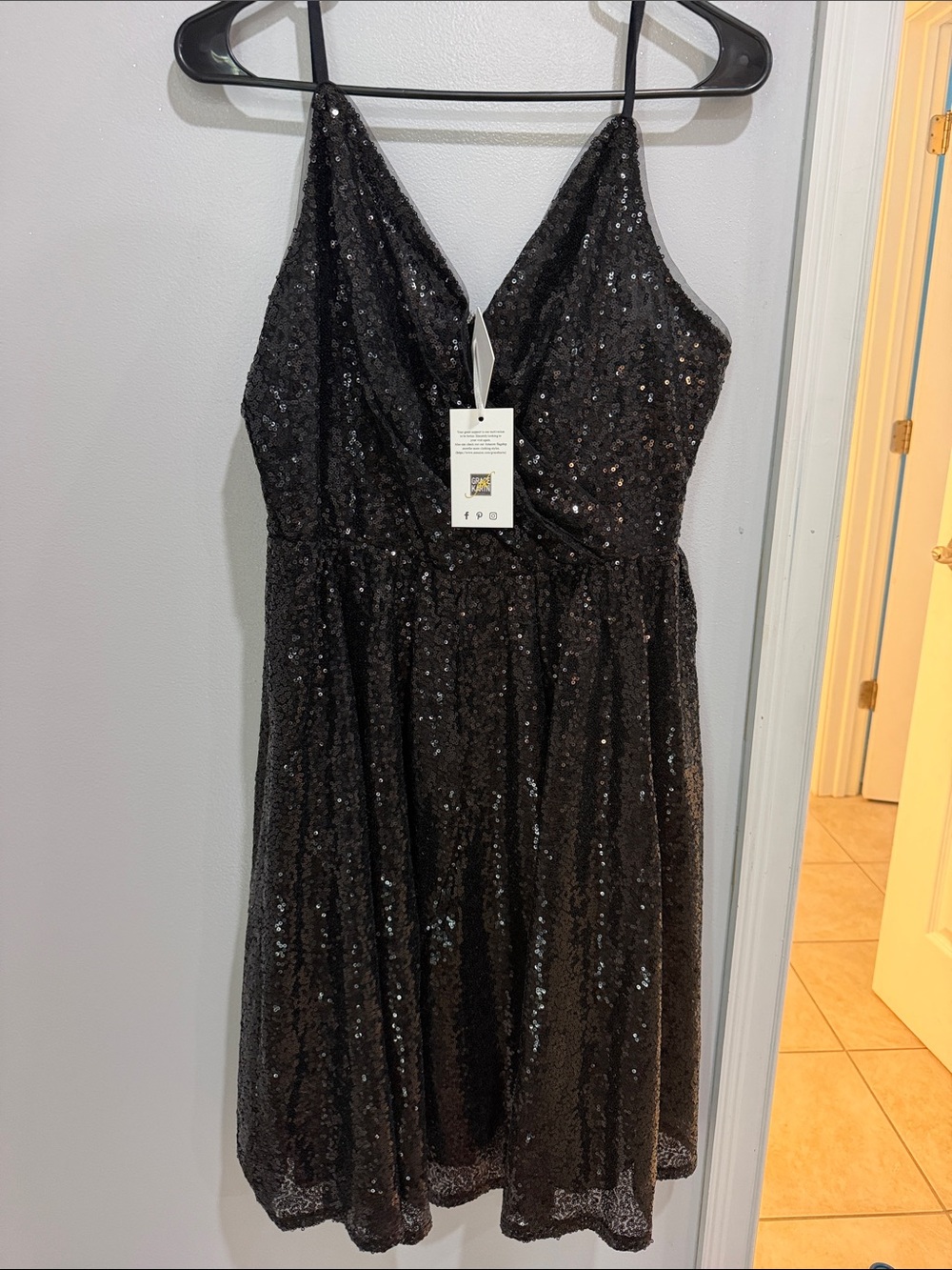 Black Sequin Dress